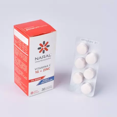 Vitamina C 1G + Zinc NARAL X30 COMP.